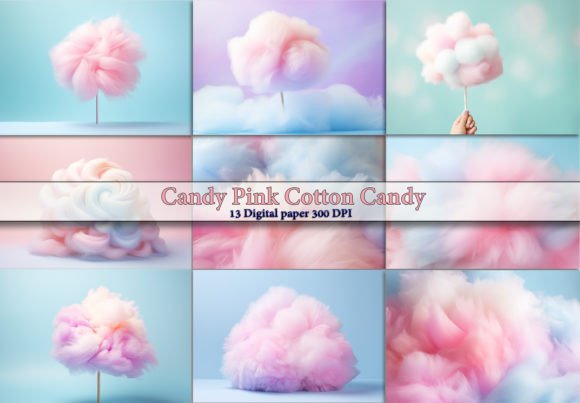 Candy Pink Cotton Candy Backgrounds for Brand Design