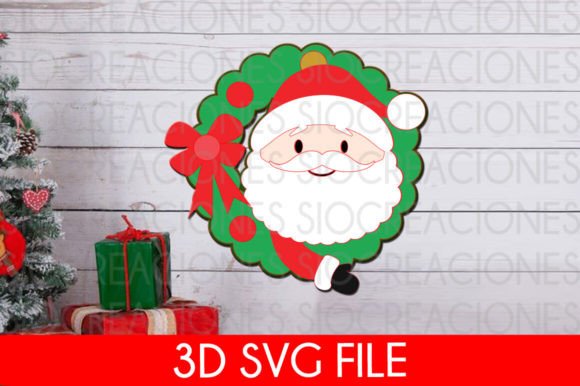 Christmas Garland Santa Claus 3D SVG Review for Crafters