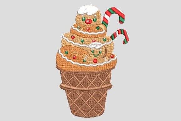 Christmas Ice Cream Cone Candy Embroidery: A Seller's Review