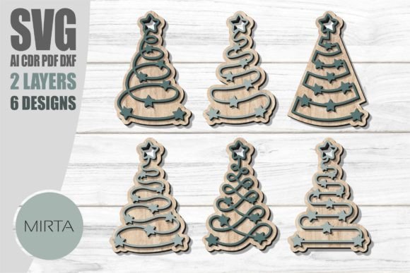 Christmas Tree Ornament Svg, Laser Cut for Winter Amp Branding