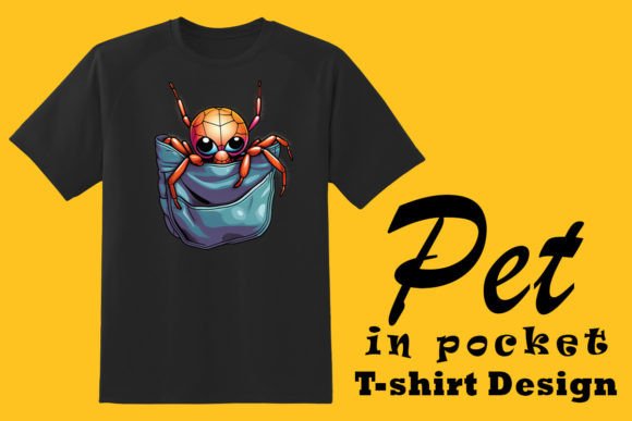 Clipart Illustration Pet in Pocket: T-Shirt Designs for Local Brands