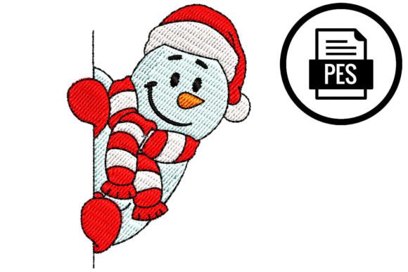 Cute Christmas Snowman Embroidery for Holiday Designs