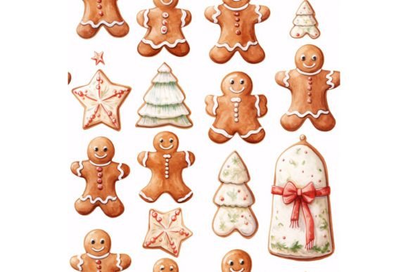 Gingerbread Man Seamless Pattern for Modern Patterns