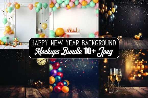 Happy New Year Backgrounds Free Mockups for Christmas Amp