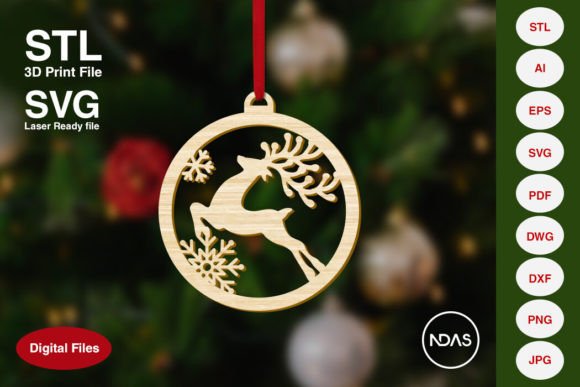 Jumping Reindeer Christmas Tree Ornament Freebies Review