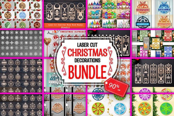 Laser Cut Christmas Decorations Bundle for Winter Amp Branding