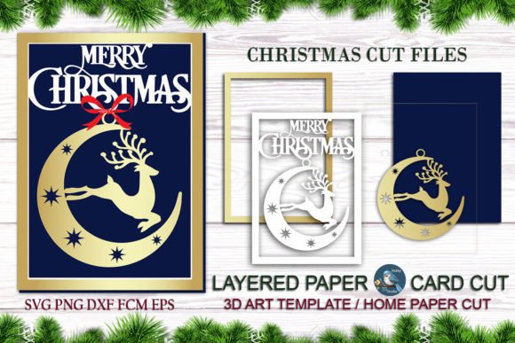 Merry Christmas Paper Cut Card SVG Review