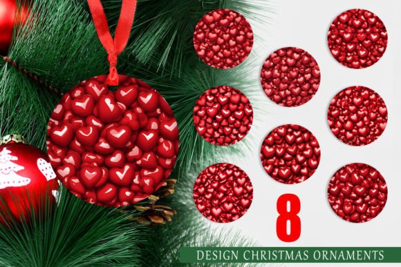 Ornaments Red Heart Background for Crafts and Content