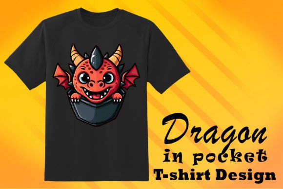 Pocket-Sized Dragon Art for Stylish POD in Crafts